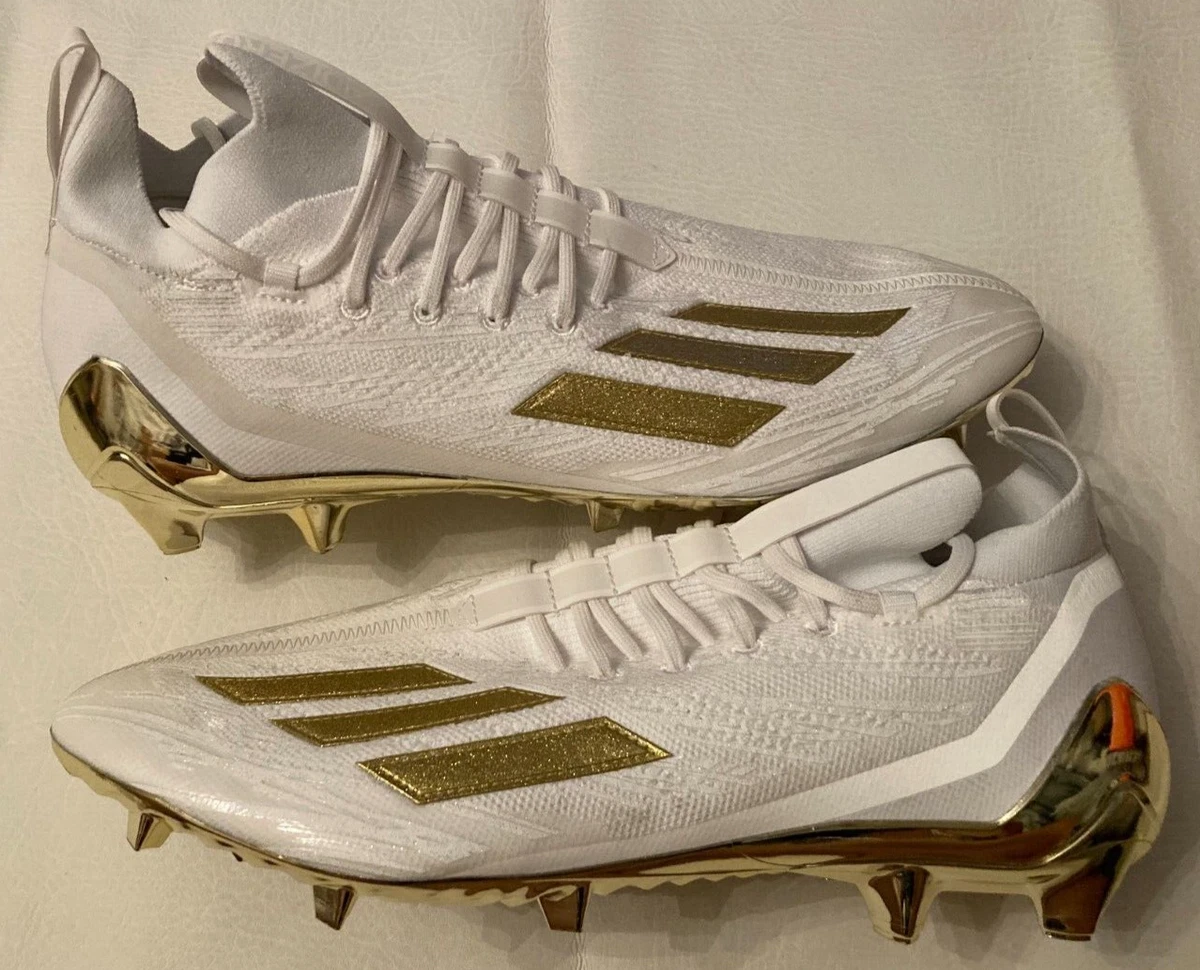 adidas Adizero Cleats Primeknit White Gold Metallic for Sale  display picture 1
