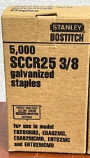 stanley BOSTITCH 5,000 SCCR25 3/8 STAPLES - GALVANIZED - NOS E8200 82MC