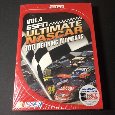 NEW/SEALED ESPN Ultimate NASCAR - Vol. 4: 100 Defining Moments DVD w/Koozie