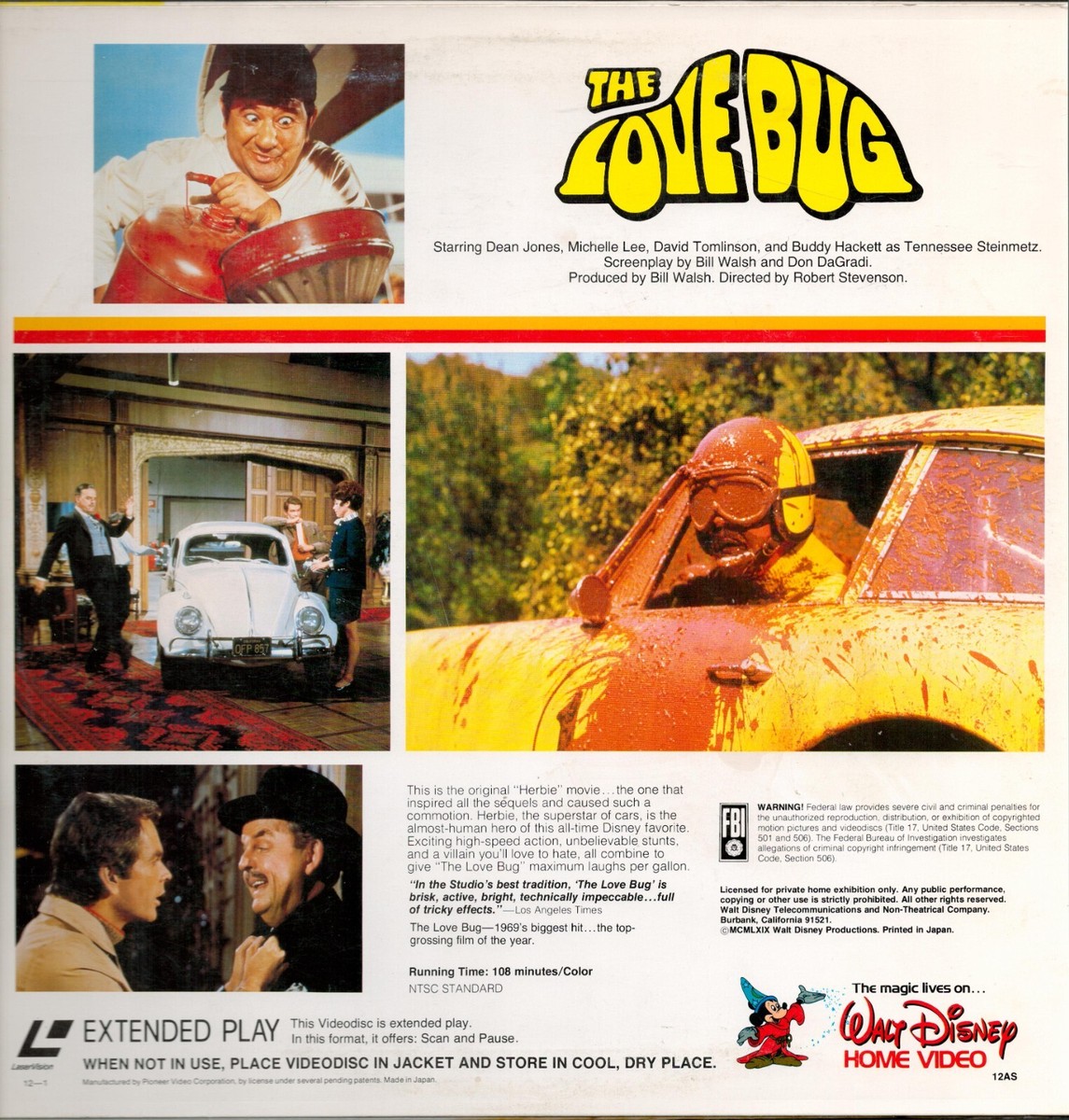 The Love Bug (1968) Laserdisc | eBay