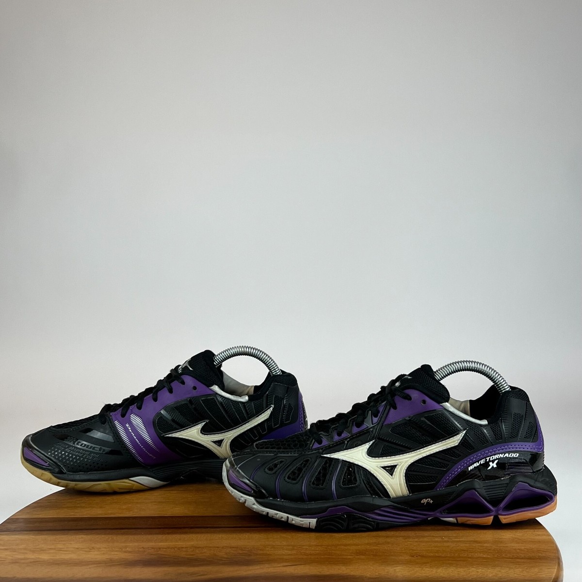 Womens Mizuno Wave Tornado X Black Athletic Court Shoes Sneakers