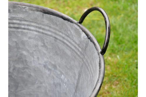 Large Round Galvanised Metal Bucket Planters Tub Plant Garden Flower Pot 5 sizes - Picture 3 of 3