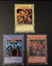 Yu-Gi-Oh 3 divinità egizie Drago alato di Ra, Obelisk, Slifer del cielo MINT ITA