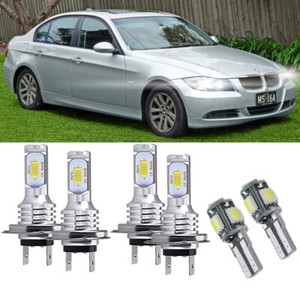 For BMW 3 Series E90 - 6X Front Led HID Headlight High/Low/Side Light ...