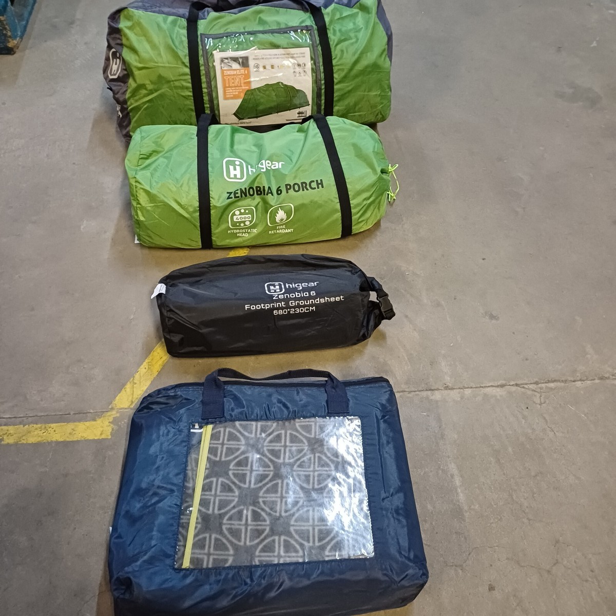 Hi Gear Zenobia Elite Tent Porch Carpet Footprint BUNDLE