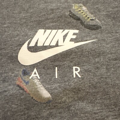 RARE VINTAGE NIKE Sportswear Air Max SHOES T Shirt XL Gray 847578