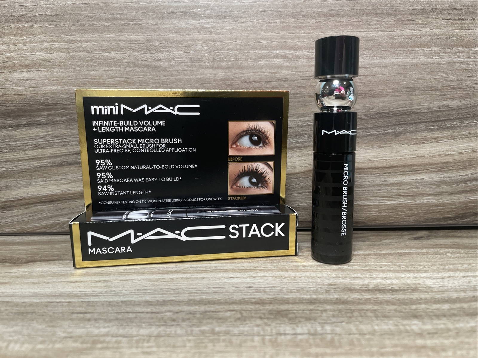 MAC Mini Stack Mascara Infinite Build Volume Black 0.27 oz / 8ml | eBay