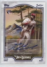 2025 X Bob Ross The Joy of Baseball Titanium White 17/35 Rece Hinds Auto 19c6
