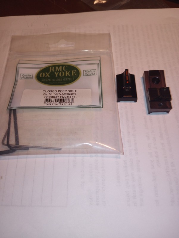 Thompson Center Renegade Fiber Optic Peep Sights By RMC Oxyoke 