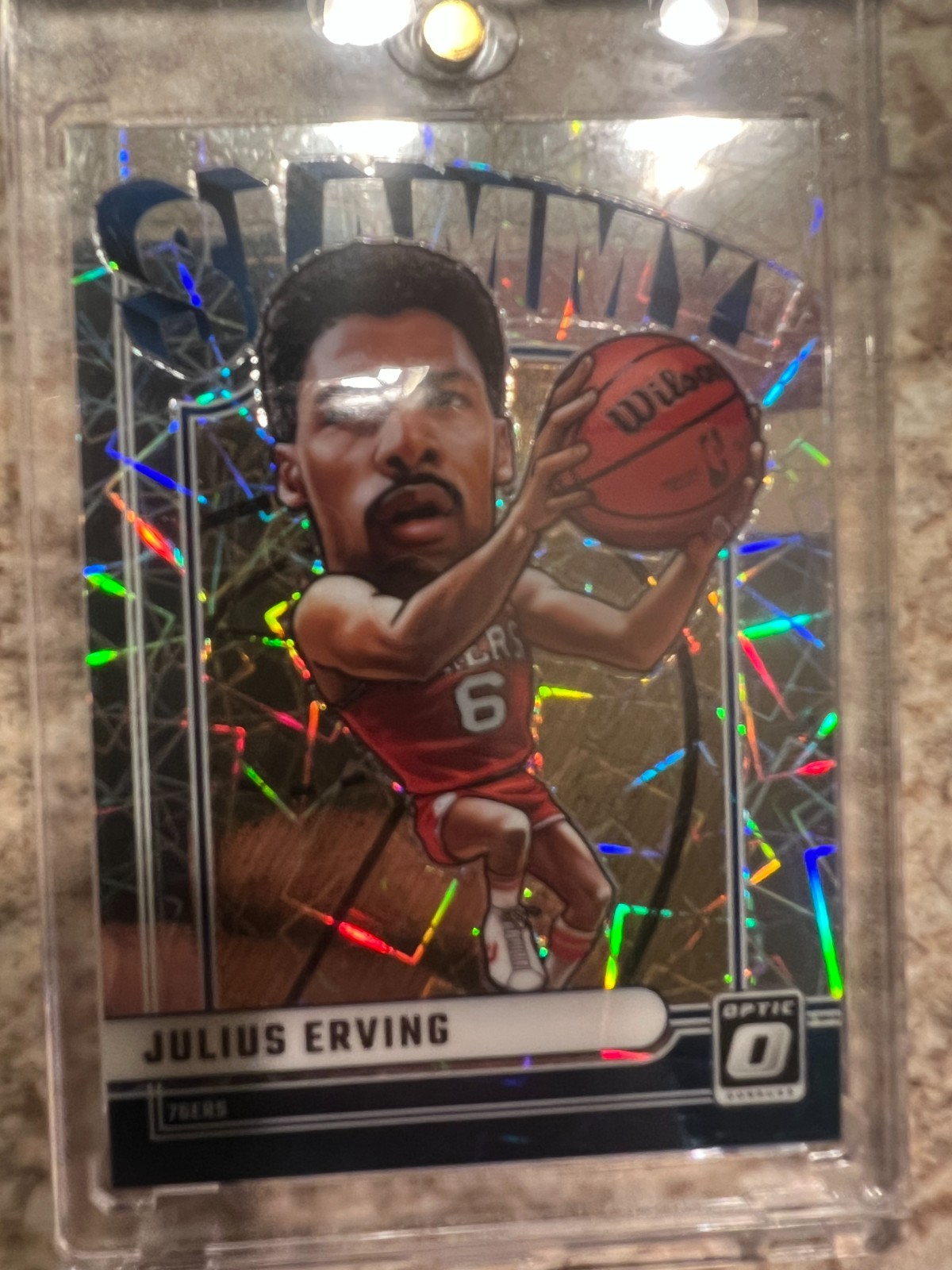 2024-25 Donruss Optic Julius Erving Slammy! #26 Phila 76ers Legend!