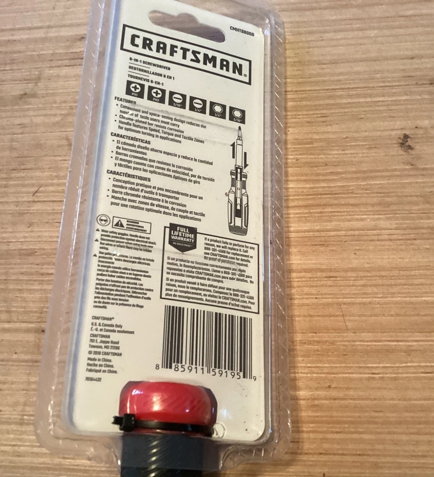Craftsman 6-in-1 Screwdriver, New In Package, CMHT68000 - Image 4 of 4
