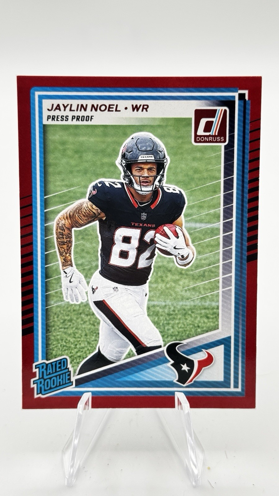 2025 Panini Donruss - Rated Rookie Jaylin Noel #324 Press Proof Red (RC)