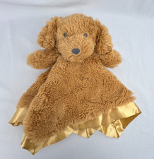 Cloud Island Puppy Dog Lovey Security Blanket Satin Trim Baby Golden Doodle 14"