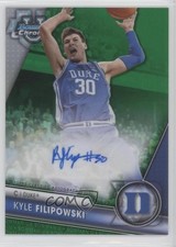 2023-24 Bowman U Chrome Prospect Green Refractor 97/99 Kyle Filipowski Auto 0j5z