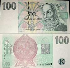 100 Korun/Kronen Czech Republic/Tschechische Republik 1997, Pick #18