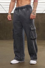 YOUNGLA (SOLD OUT) - 2131 - BATMAN ARMORED SWEATS - GREY WASH - XXLARGE