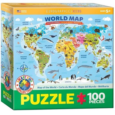Educational World Map Puzzle 100 Pieces