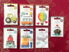 YOU CHOOSE -TRAVEL & TRANSPORTATION Doodle-Pops 3D Stickers