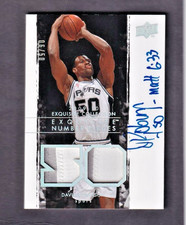 2009-10 Upper Deck Exquisite Number Pieces David Robinson #'d /50 Patch Auto 🔥