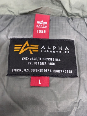 Khaki ALPHA INDUSTRIES MONSTER PARKA L Military Jacket NYLON