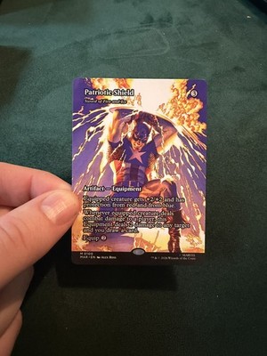 Patriotic Shield - Sword of Fire and Ice (Borderless) EN [MAR - 100] - NM TCG...