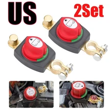 12-48V Top Post Battery Disconnect Switch Kill Switch for Car RV Boat ATV 2PACK