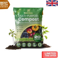 20L Peat-Free Compost for Enhanced Growth and Moisture Retention 0.90 per litre