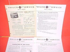 1946 1947 Ford Chevrolet Chrysler Studebaker Philco Radio Service Manual Un6-550