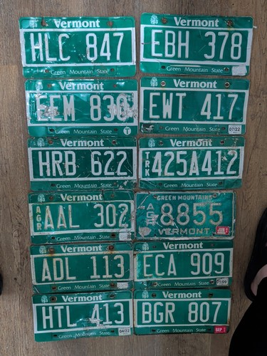 Vermont License Plates 12 Maple Tree Green Mountain State Expired