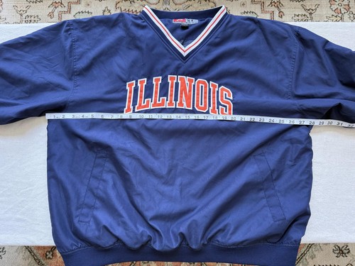 Vintage Illinois Pullover Sweatshirt - Navy Blue, Mens XL - Picture 2 of 5