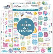 Inspirational  Motivational Quotes Planner Stickers 8 Sheets / 200 Stickers 
