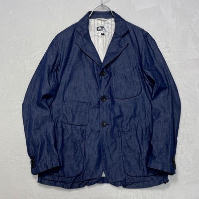 Engineered Garments Chambray Baker Jacket Navy Blue Cotton XS USA #FC ZCA