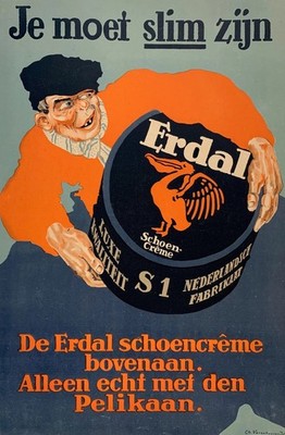18199.Wall Decor Poster.Interior Art.Erdal Shoe Polish Dutch Ad Fashion