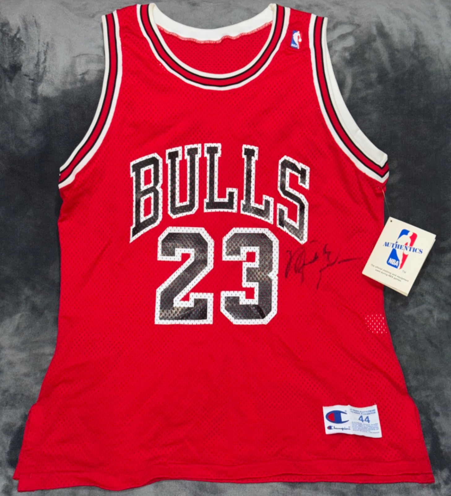 Michael Jordan Vintage 1980's Champion Bulls Jersey w/ Tags Signed Auto PSA BAS view 13