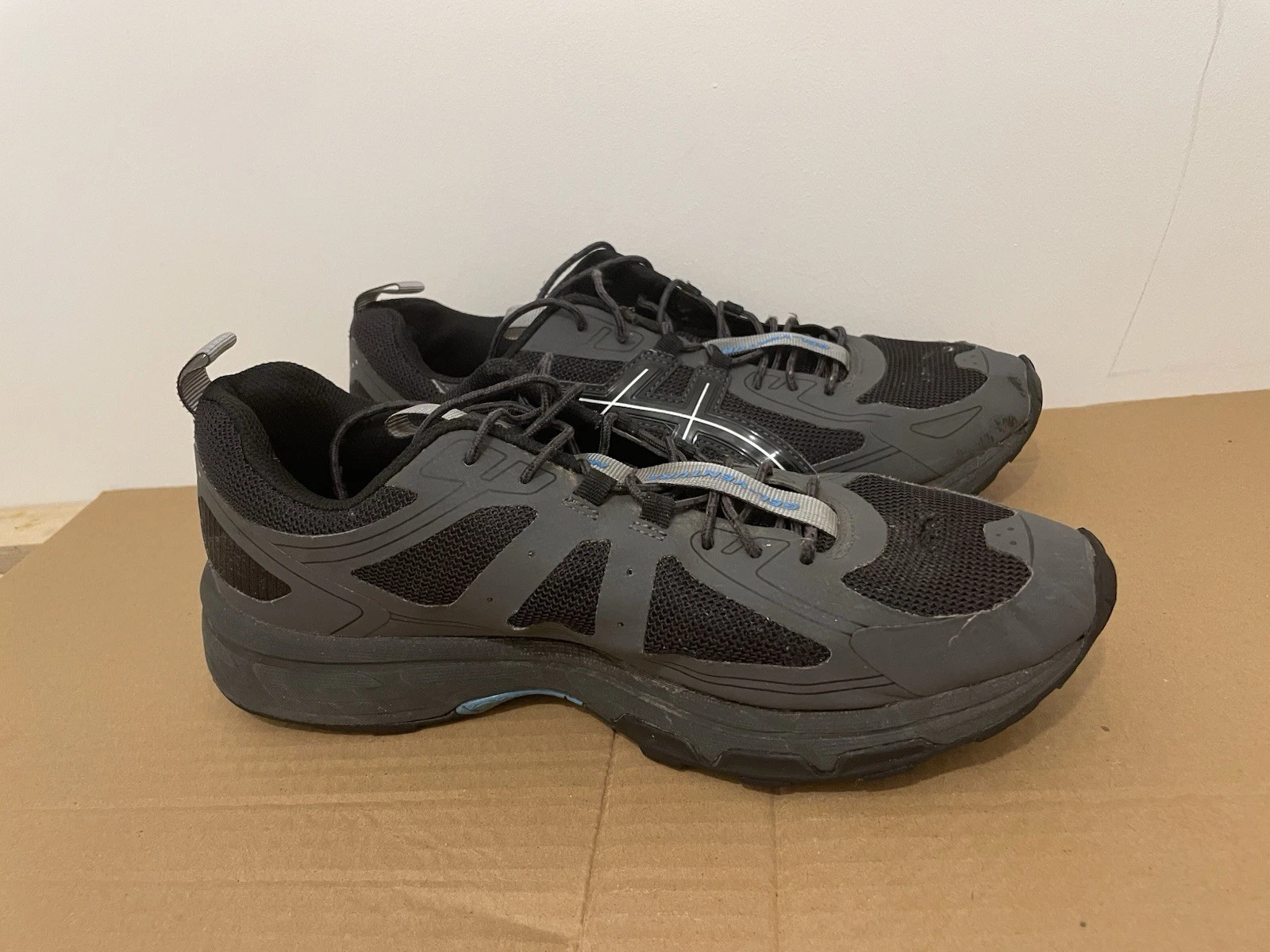 ASICS GEL VENTURE 6 NS Nero Nero Uk Taglia 9 Leggi Descrizione