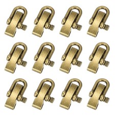 12Pcs Round Head Paracord Bracelet Shackle Buckle, Metal U Bow Shackle, Black