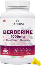 Bandini� Berberine 1000mg Pure high Dosage | 180 Vegan Capsules - Pure Berberin 