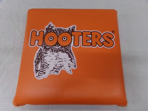 Hooters Stadium Seat Cushion Restaurant Chain Orange Vintage 14" X 13" Rare
