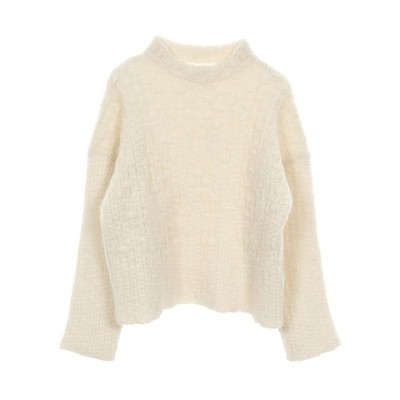 JIL SANDER＋ Pullover Sweater knit Mohair/Alpaca Beige #S Used Women