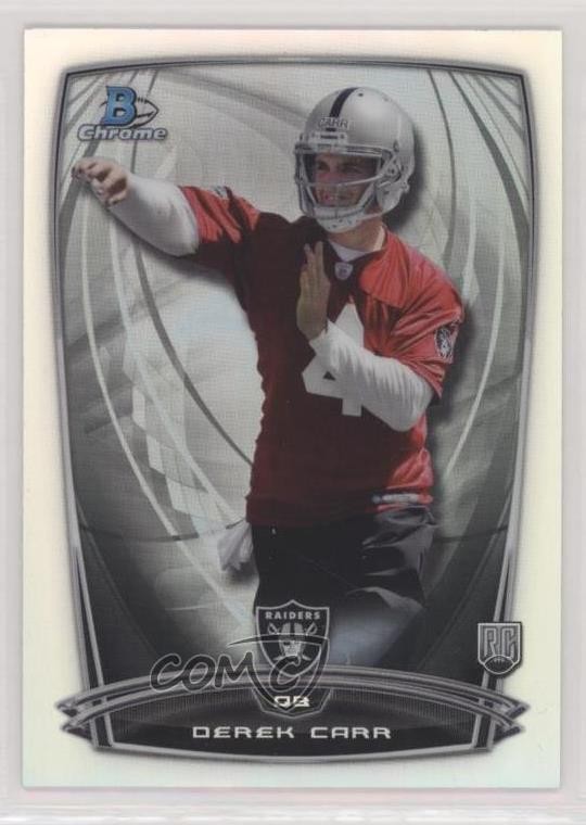 2014 Bowman Chrome Refractor Derek Carr #135 p9m