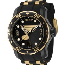 Invicta 42313 NHL Black Dial 48 mm Men's Watch New