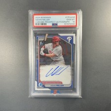 2024 BOWMAN CHROME PROSPECT AUTOGRAPH ROOKIE AIDAN MILLER CPA-AMI PSA 10 PHILLI…