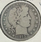 1913 S BARBER 50C HALF DOLLAR GOOD