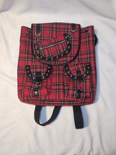 Banned Alternative Tartan Backpack Red Plaid ...