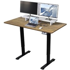 Electric Standing Desk, Adjustable Height Stand up Desk, Sit 55 Inch Rustic