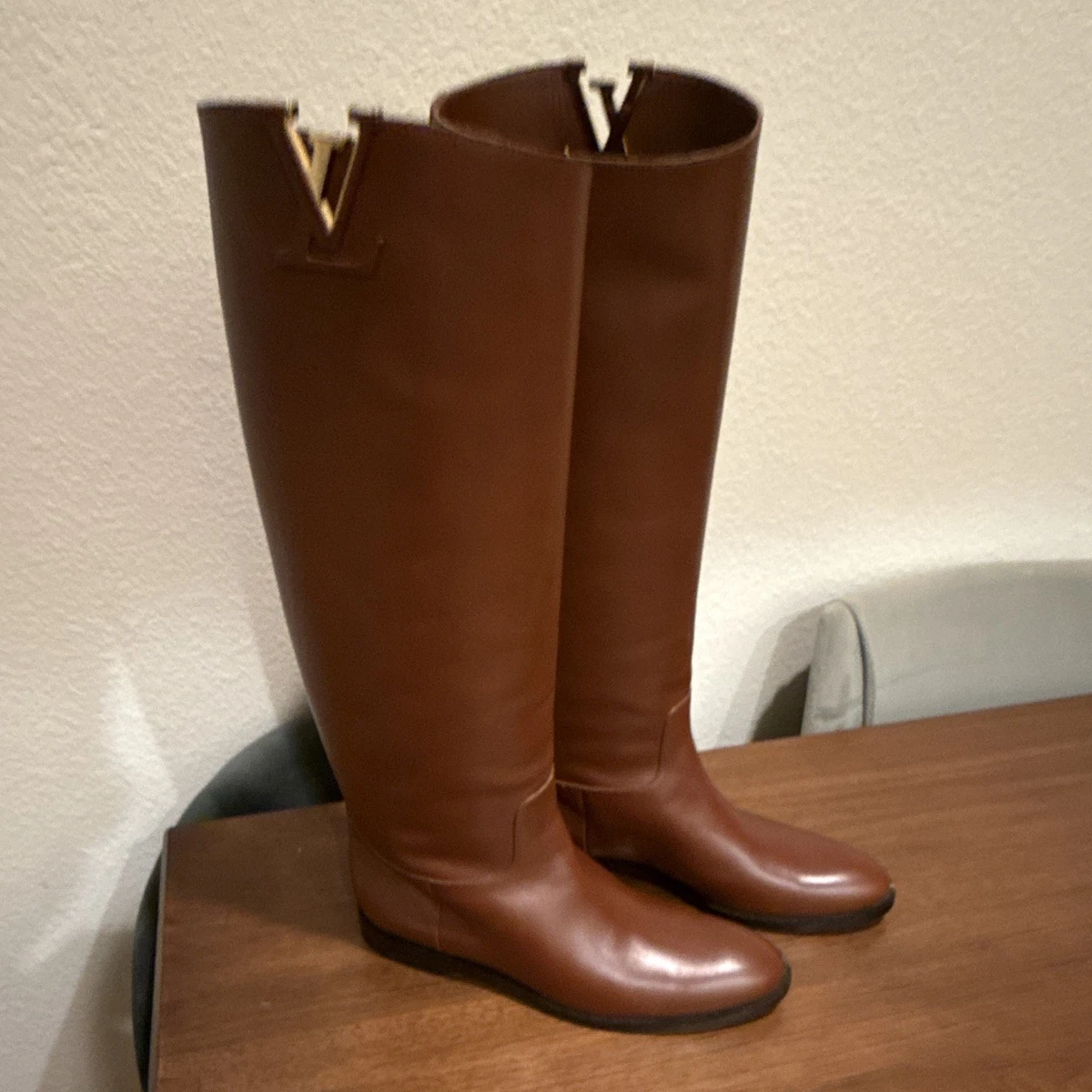 Louis Vuitton Leather Upper Brown Boots for Women for sale | eBay