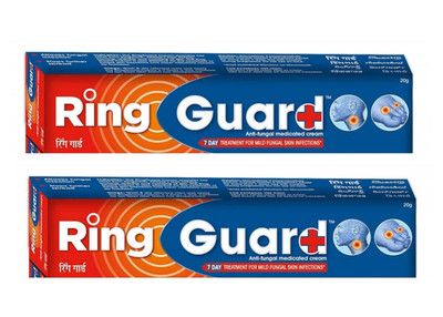 Pack of 2 - Ring Guard Antifungal Medicated, 20 gm / Relieves itching & redness.