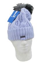 NWT Columbia Boundless Days Womens Cable Knit Pom Beanie O/S Snowdrift MSRP 35