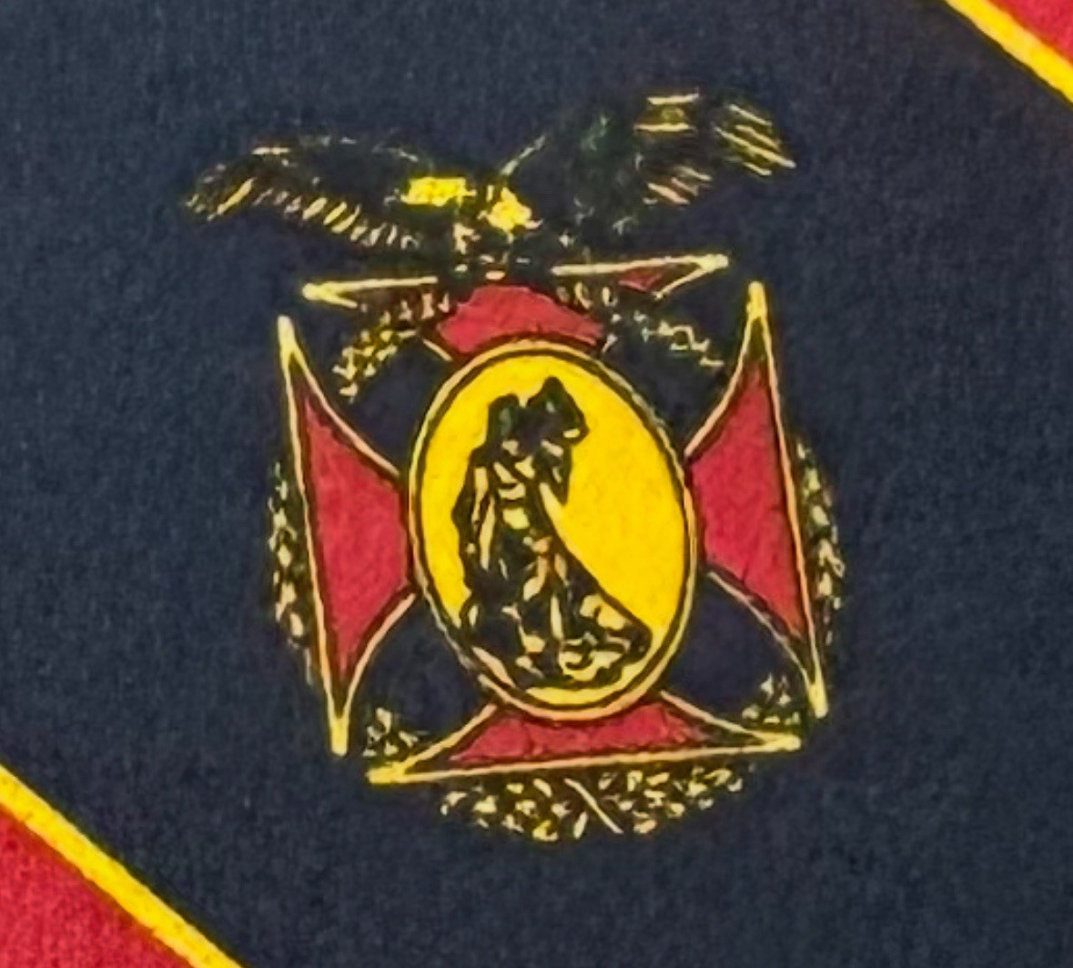 Red Navy Shield Emblem Scarf Rectangular Preppy D… - image 8