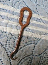 Vintage Antique Metal Shoe Button Hook Boot Hook Illinois 